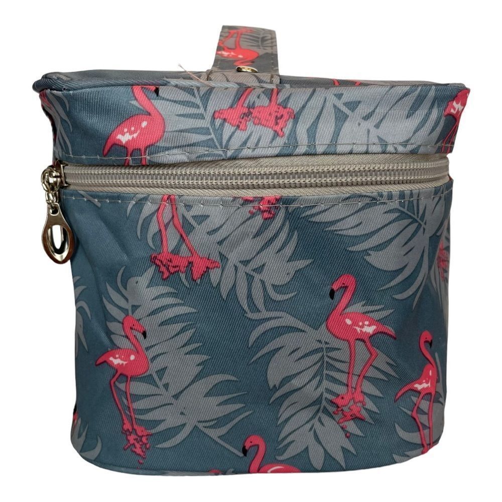 FLAMINGO OVERSIZED TRAVEL COSMETIC BAG
